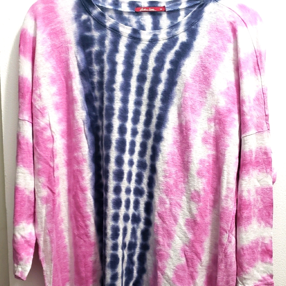 Womens top soft relaxfit tie dye top